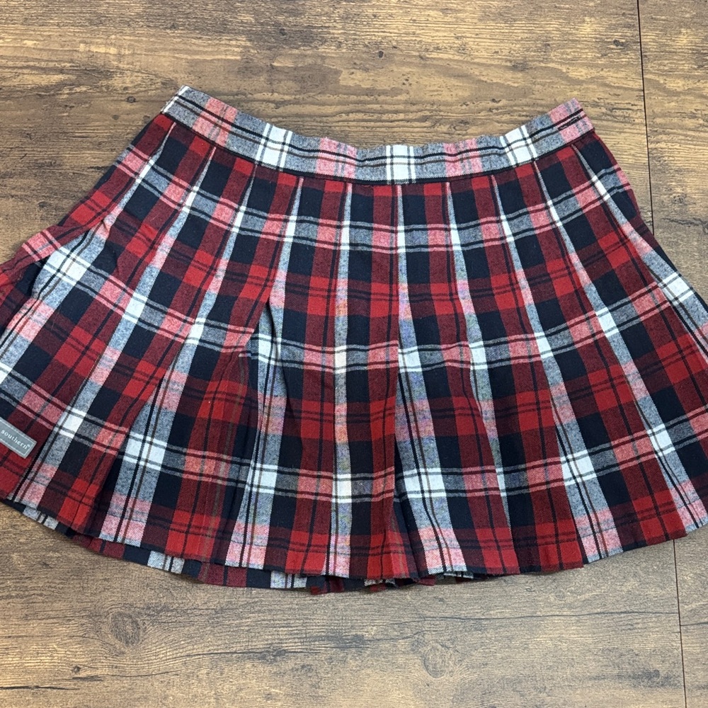 NWOT Simply Southern Red and Black Plaid Skirt